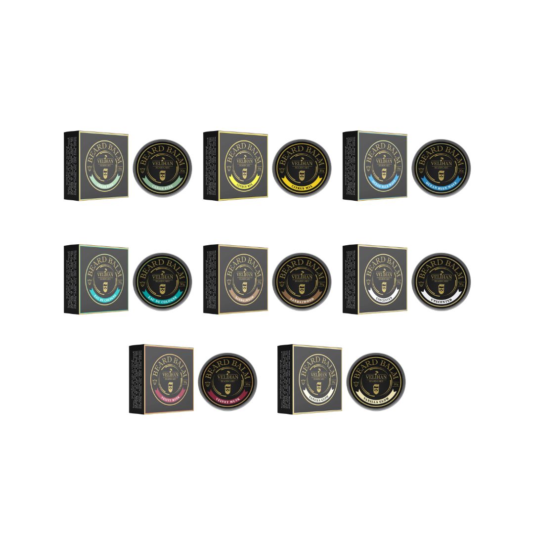Coffret d'échantillons de baume à barbe