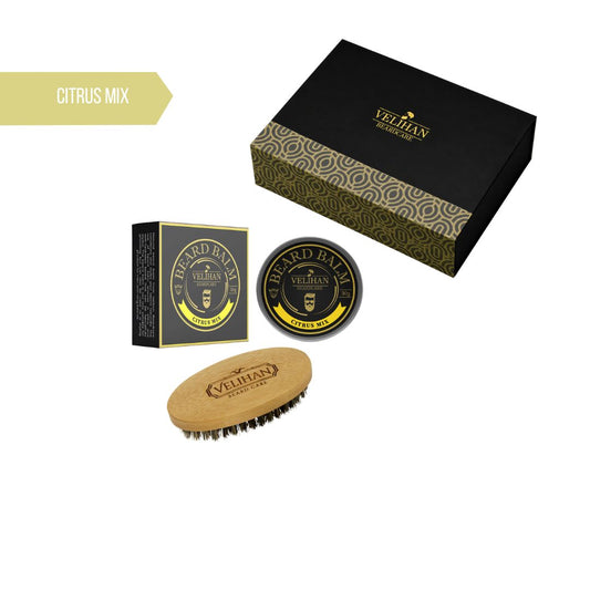 Geschenkset – Bartpflege-Duo-Pack Bartbalsam Citrus Mix & Bartbürste
