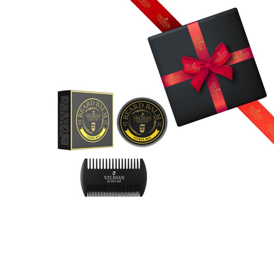 Cadeau Pakket - Baardverzorging Duo Pack Baardbalsem Citrus Mix & Baardkam