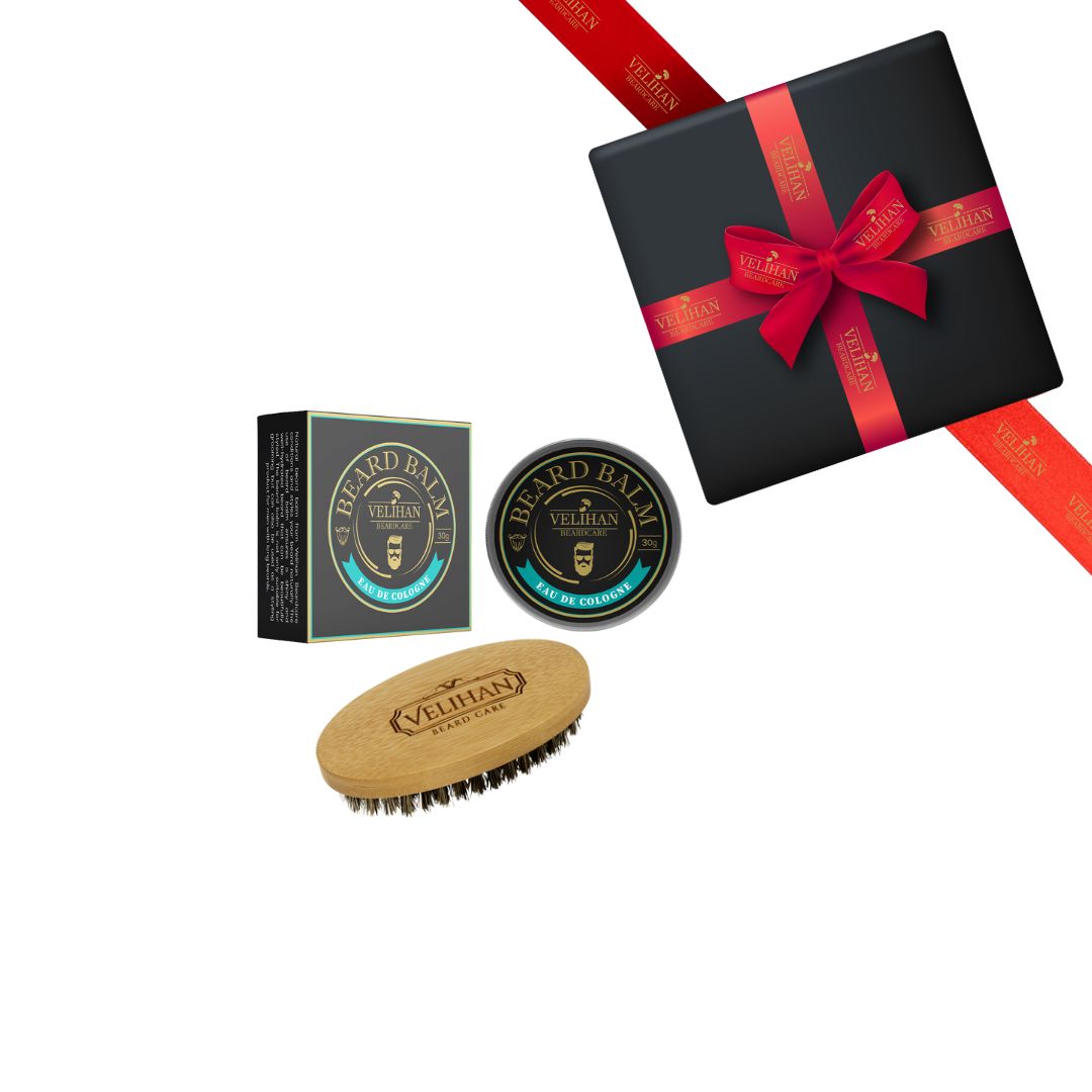 Geschenkpaket - Bartpflege Duo Pack Bartbalsam Eau de Cologne & Bartbürste