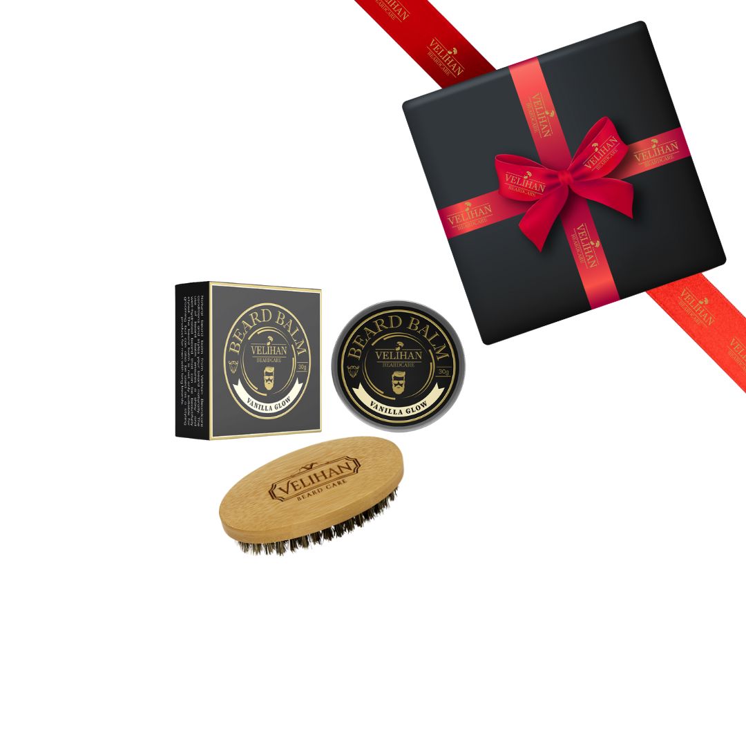 Geschenkpaket - Bartpflege Duo Pack Bartbalsam Vanilla Glow & Bartbürste