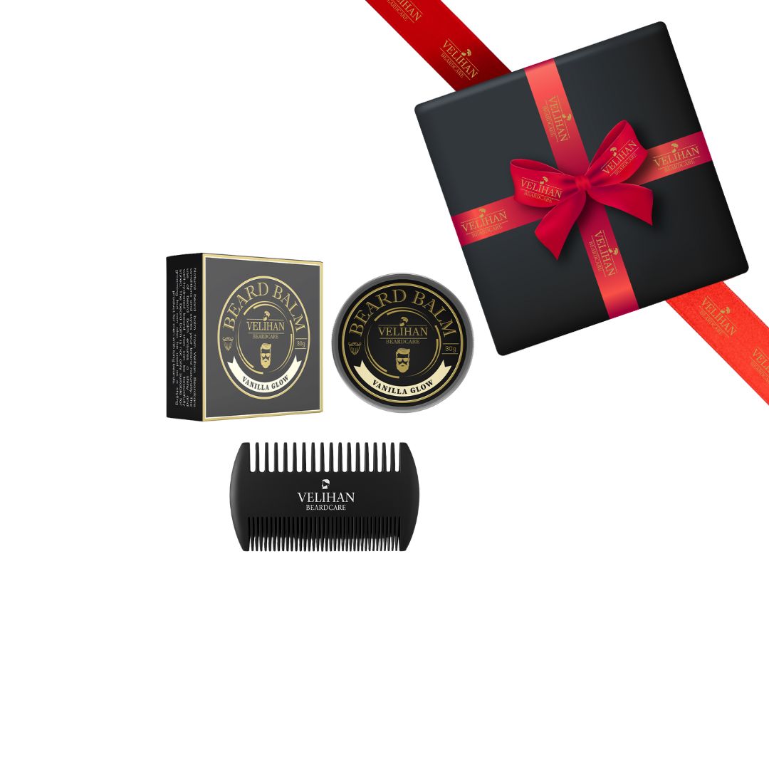 Geschenkpaket - Bartpflege Duo Pack Bartbalsam Vanilla Glow & Bartkamm