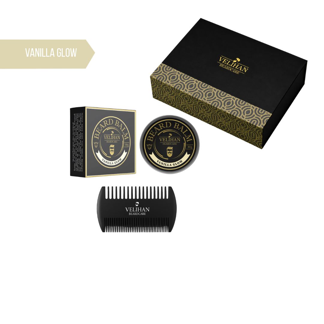 Cadeau Pakket - Baardverzorging Duo Pack Baardbalsem Vanilla Glow & Baardkam