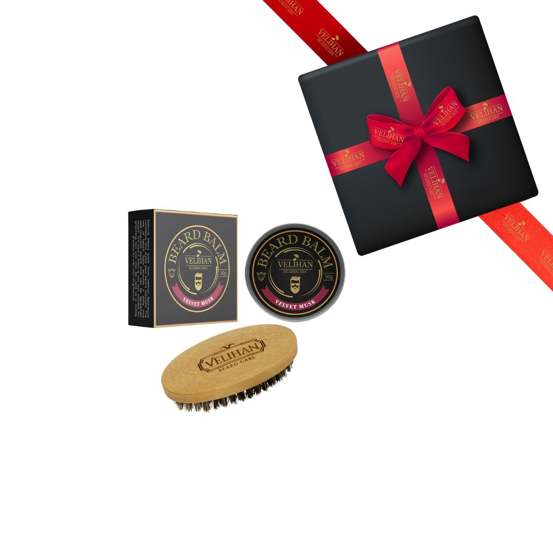 Geschenkpaket - Bartpflege Duo Pack Bartbalsam Velvet Musk & Bartbürste