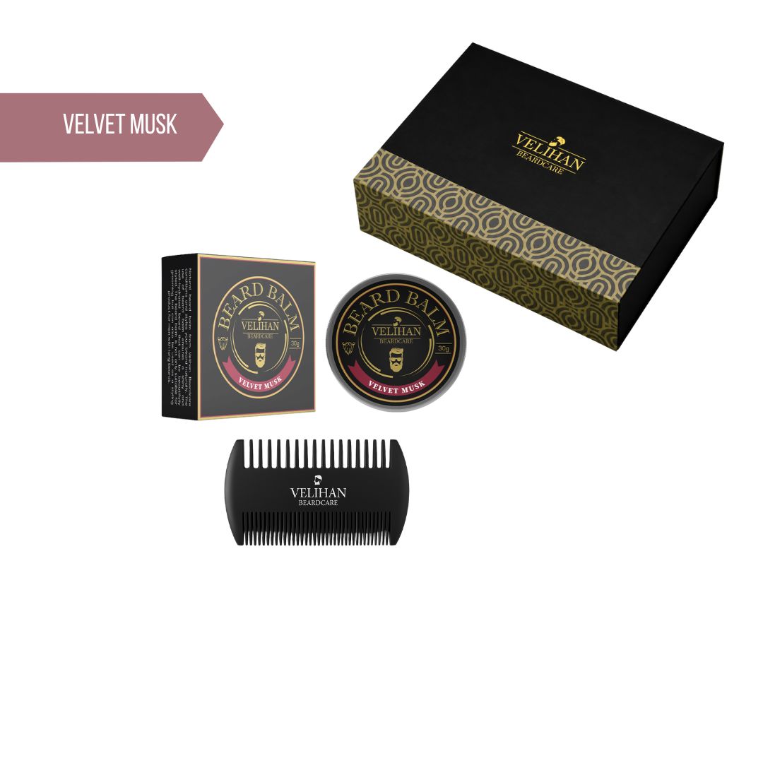 Cadeau Pakket - Baardverzorging Duo Pack Baardbalsem Velvet Musk & Baardkam