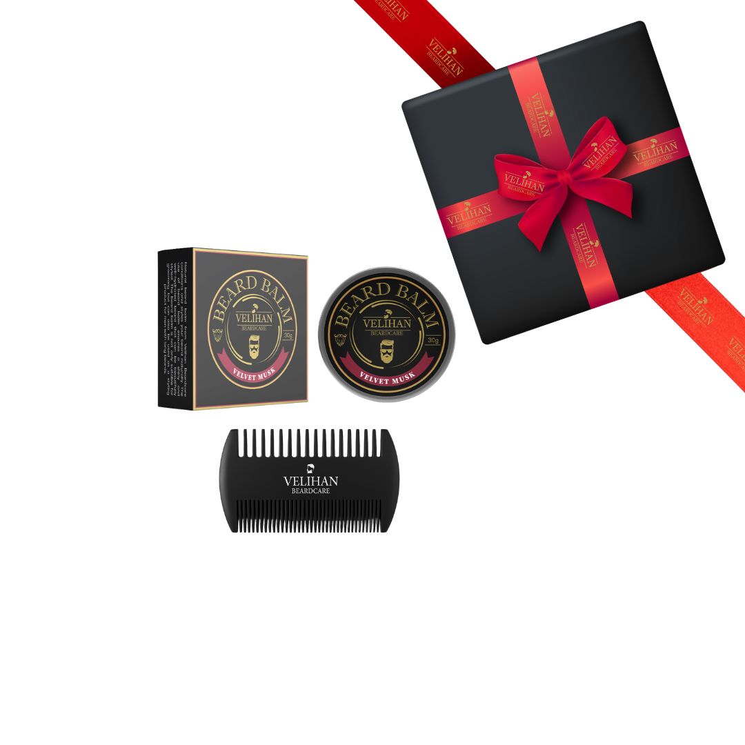 Geschenkpaket - Bartpflege Duo Pack Bartbalsam Velvet Musk & Bartkamm