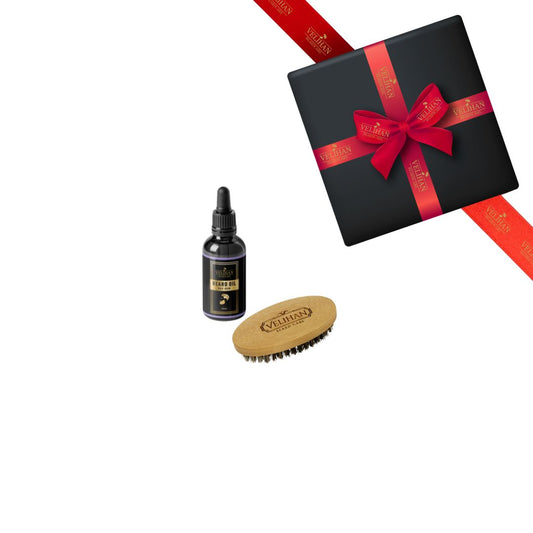 Cadeau Pakket - Baardverzorging Duo Pack Baardolie Bay Rum & Baardborstel