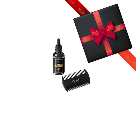 Cadeau Pakket - Baardverzorging Duo Pack Baardolie Unscented (geurvrij) & Baardkam