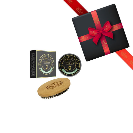 Cadeau Pakket - Baardverzorging Duo Pack Baardbalsem Cedar Pine & Baardborstel