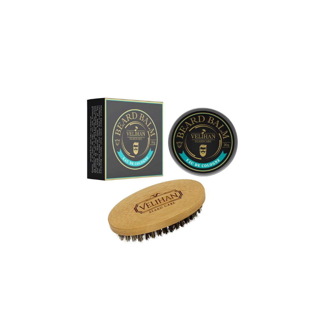 Bartpflege Duo Pack Bartbalsam Eau de Cologne & Bartbürste - Bartpflege Set