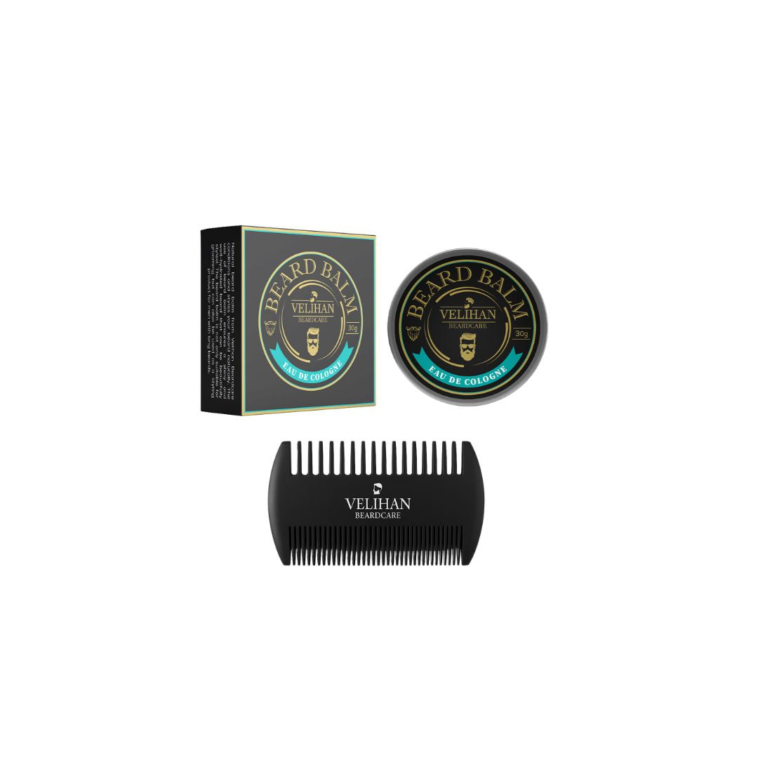 Bartpflege Duo Pack Bartbalsam Eau de Cologne & Bartkamm - Bartpflege Set