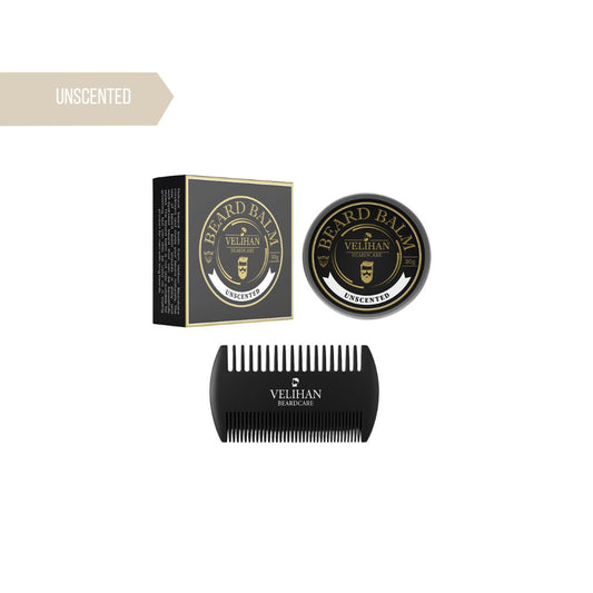 Bartpflege-Duo-Pack Bartbalsam Unscented & Bartkamm – Bartpflege-Set