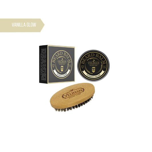 Bartpflege-Duo-Pack Bartbalsam Vanilla Glow & Bartbürste – Bartpflege-Set