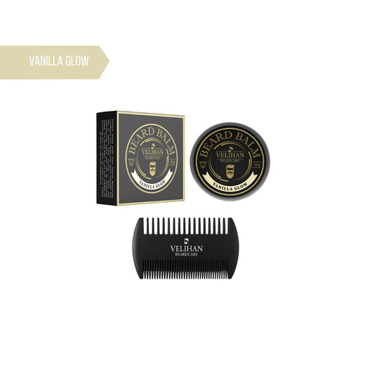 Bartpflege-Duo-Pack Bartbalsam Vanilla Glow & Bartkamm – Bartpflege-Set