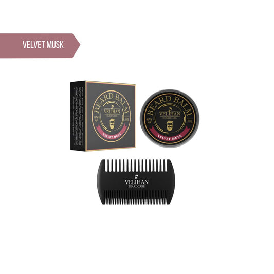 Bartpflege-Duo-Pack Bartbalsam Velvet Musk & Bartkamm – Bartpflege-Set