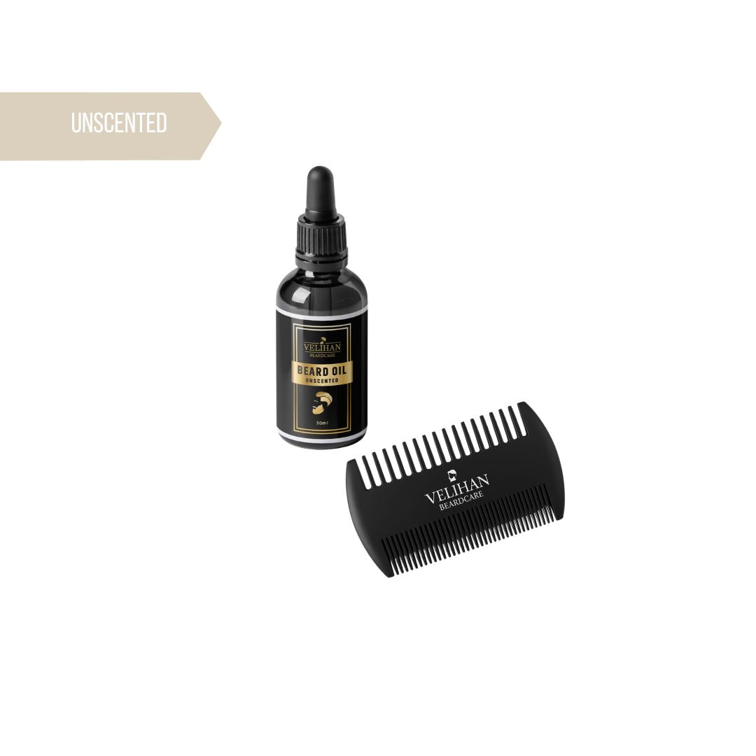Baardverzorging Duo Pack Baardolie Unscented & Baardkam - Baardverzorging set