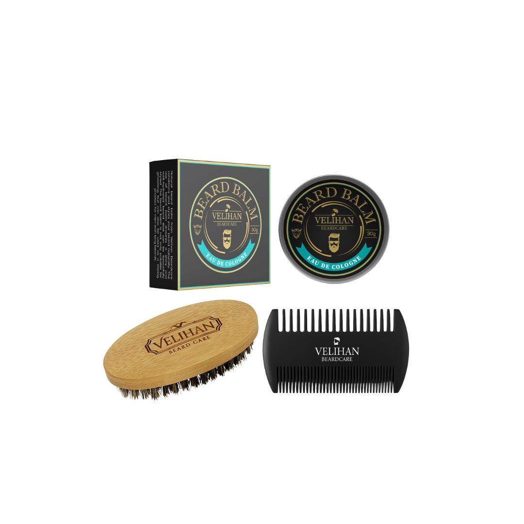 Bartpflege Duo Pack Bartbalsam Eau de Cologne & Bartbürste - Bartpflege Set